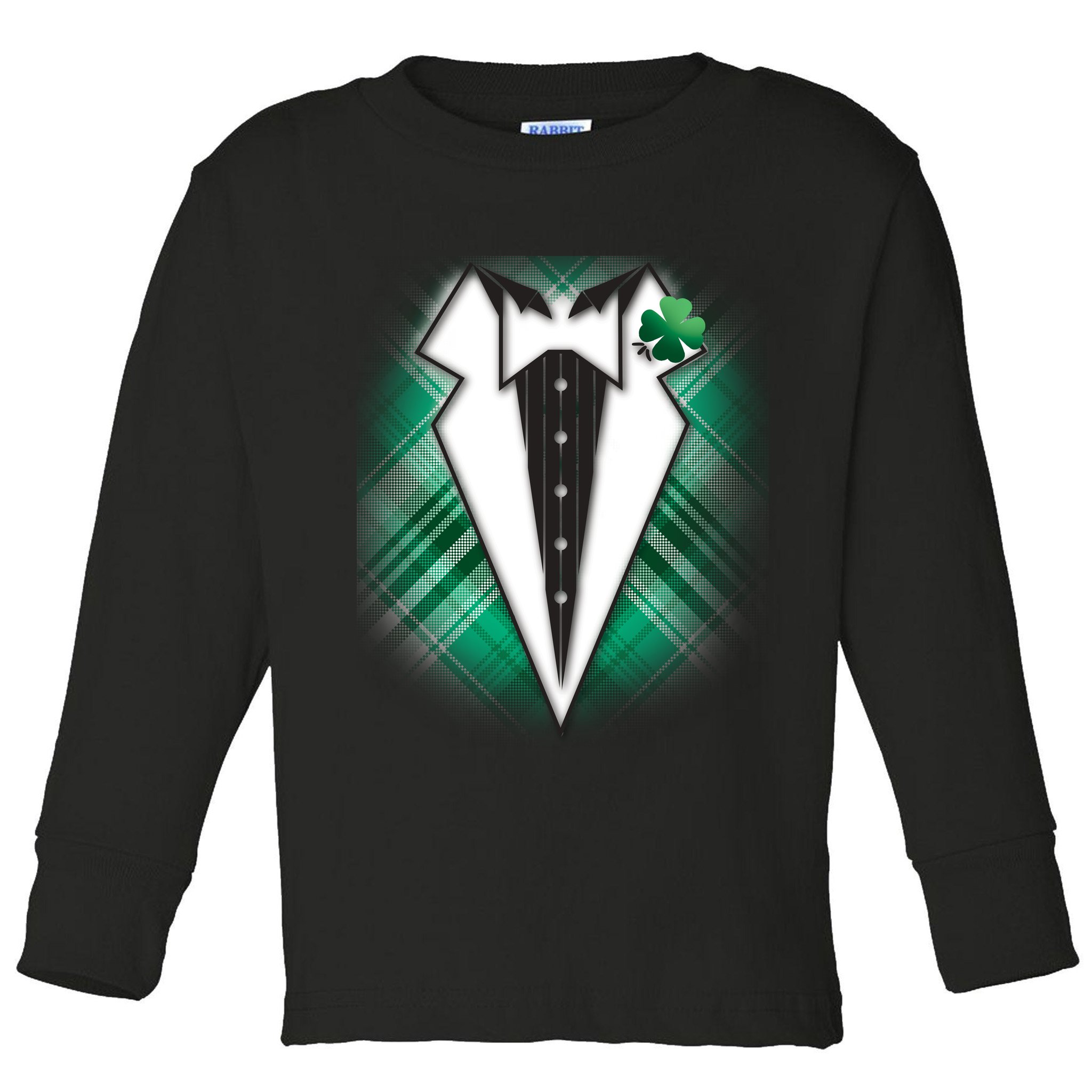 Cool St. Patrick's Day Tuxedo Irish Tux Toddler Long Sleeve Shirt