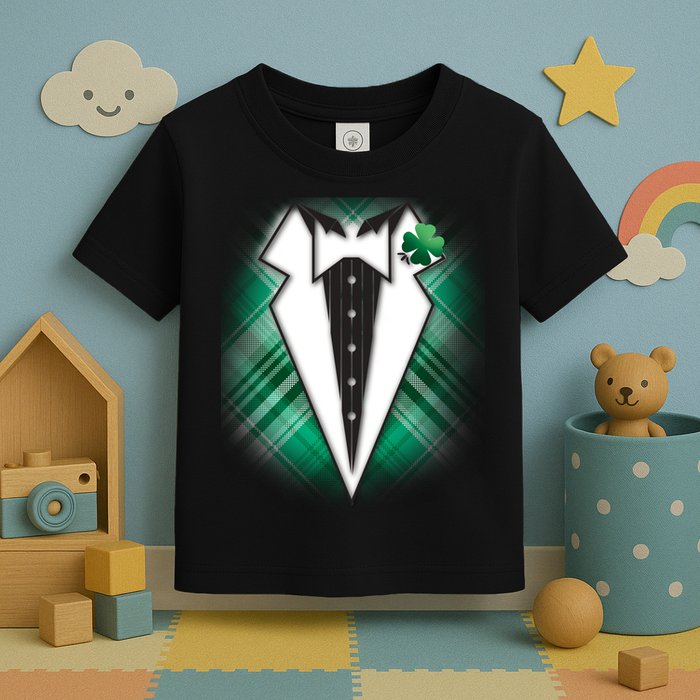 Cool St. Patrick's Day Tuxedo Irish Tux Toddler T-Shirt
