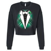 Cool St. Patrick's Day Tuxedo Irish Tux Cropped Pullover Crew