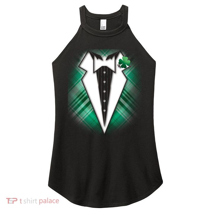 Cool St. Patrick's Day Tuxedo Irish Tux Women's Perfect Tri Rocker Tank