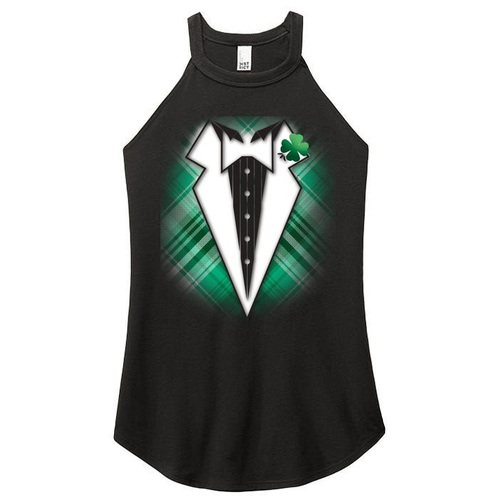 Cool St. Patrick's Day Tuxedo Irish Tux Women's Perfect Tri Rocker Tank