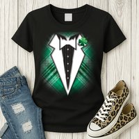 Cool St. Patrick's Day Tuxedo Irish Tux Womens T-Shirt