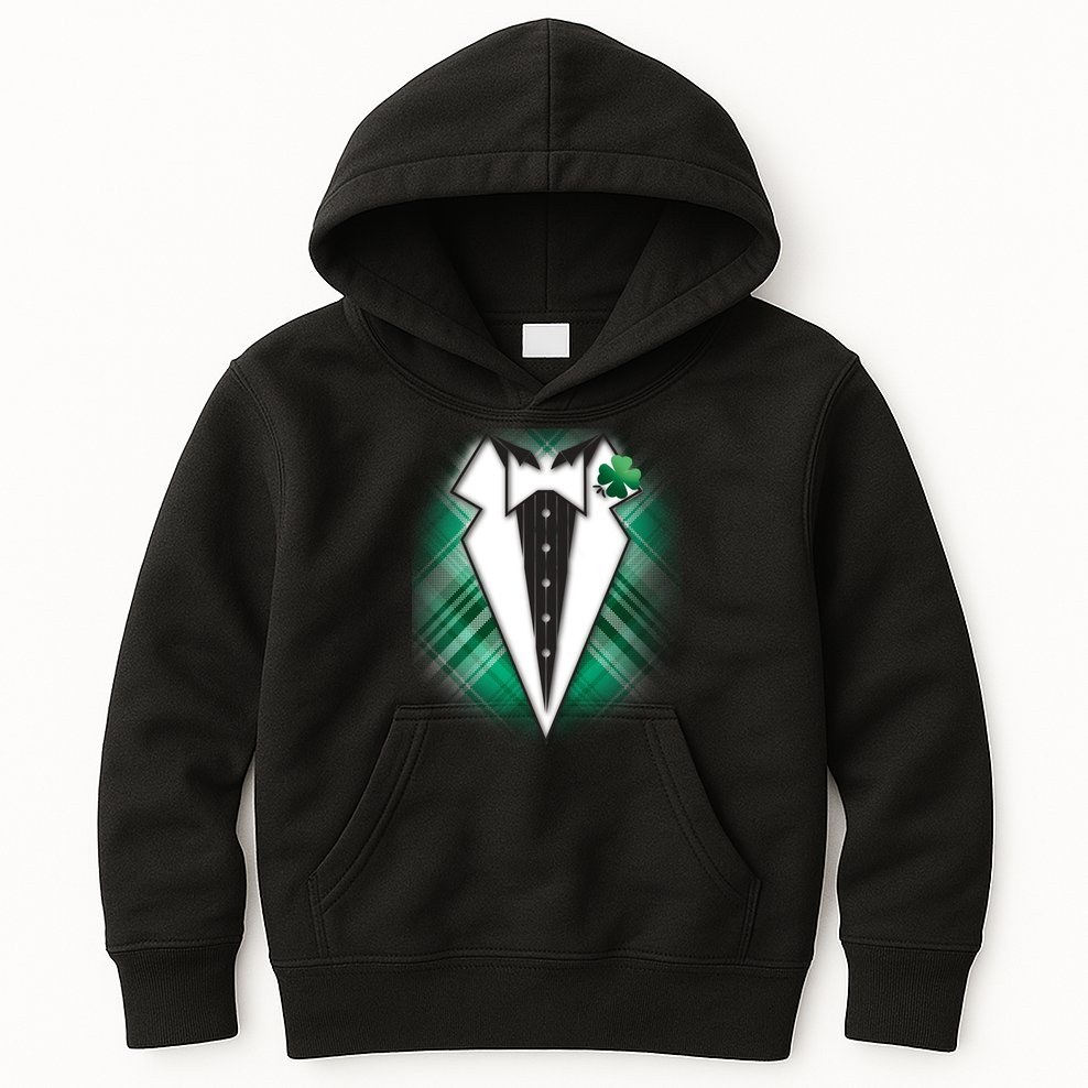 Cool St. Patrick's Day Tuxedo Irish Tux Kids Hoodie