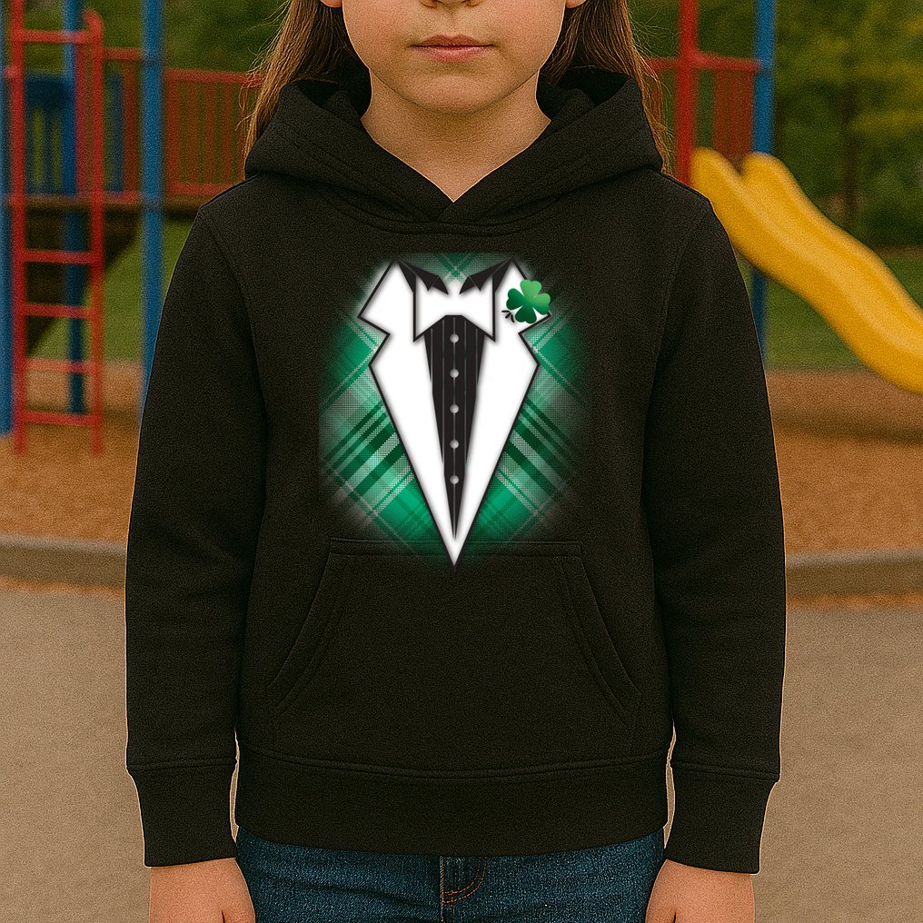 Cool St. Patrick's Day Tuxedo Irish Tux Kids Hoodie