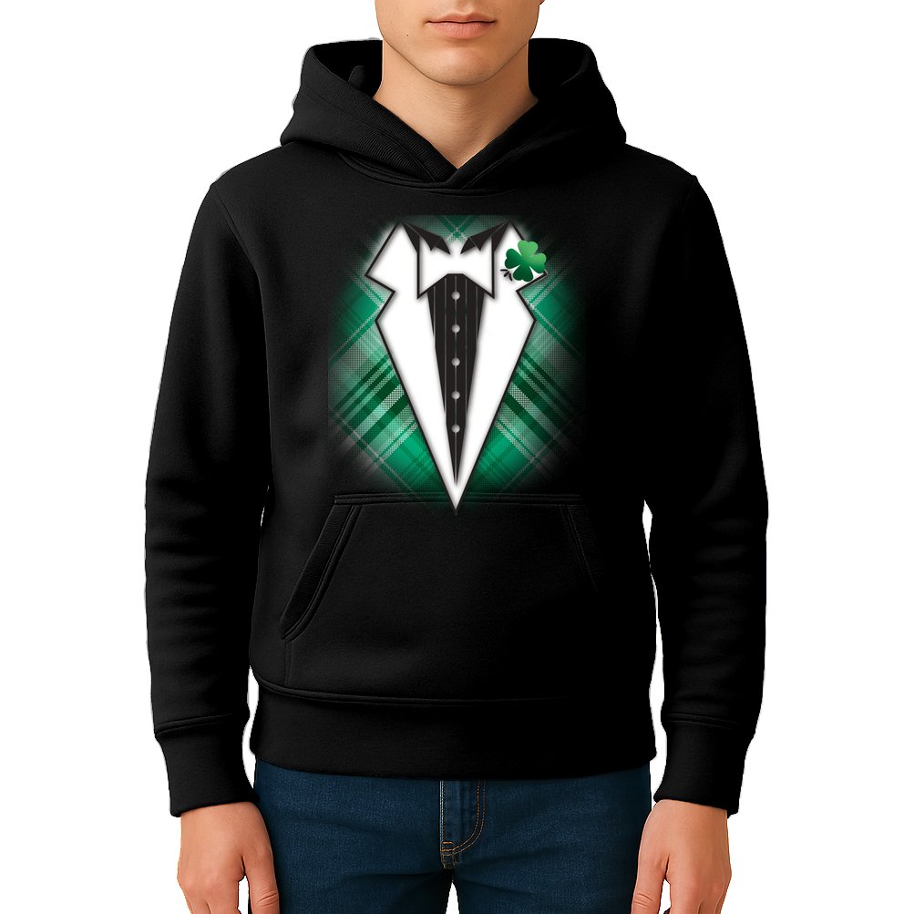 Cool St. Patrick's Day Tuxedo Irish Tux Kids Hoodie