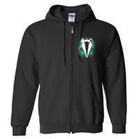 Cool St. Patrick's Day Tuxedo Irish Tux Full Zip Hoodie