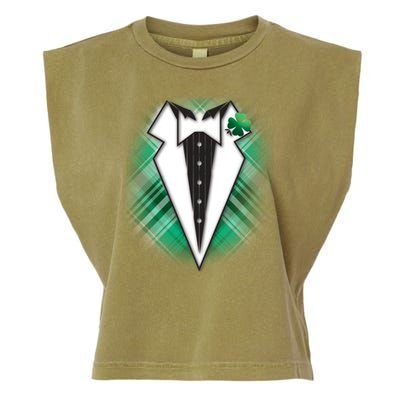 Cool St. Patrick's Day Tuxedo Irish Tux Garment-Dyed Women's Muscle Tee