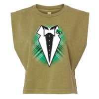 Cool St. Patrick's Day Tuxedo Irish Tux Garment-Dyed Women's Muscle Tee