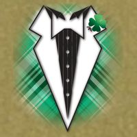 Cool St. Patrick's Day Tuxedo Irish Tux Garment-Dyed Women's Muscle Tee