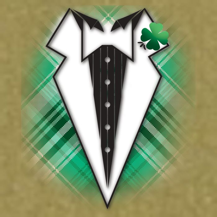 Cool St. Patrick's Day Tuxedo Irish Tux Garment-Dyed Women's Muscle Tee