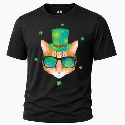 Cool St.Patrick's Day Clover Cat Performance Shirt