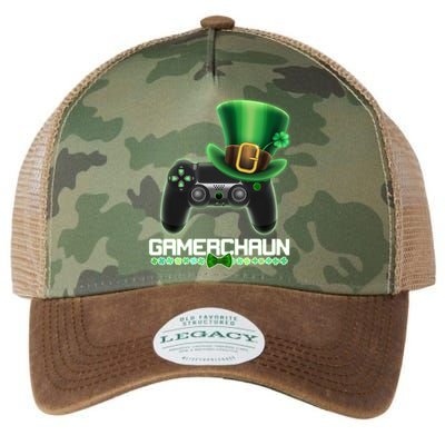 Cool St Patrick's Day Gamerchaun Game Controller Leprechaun Legacy Tie Dye Trucker Hat