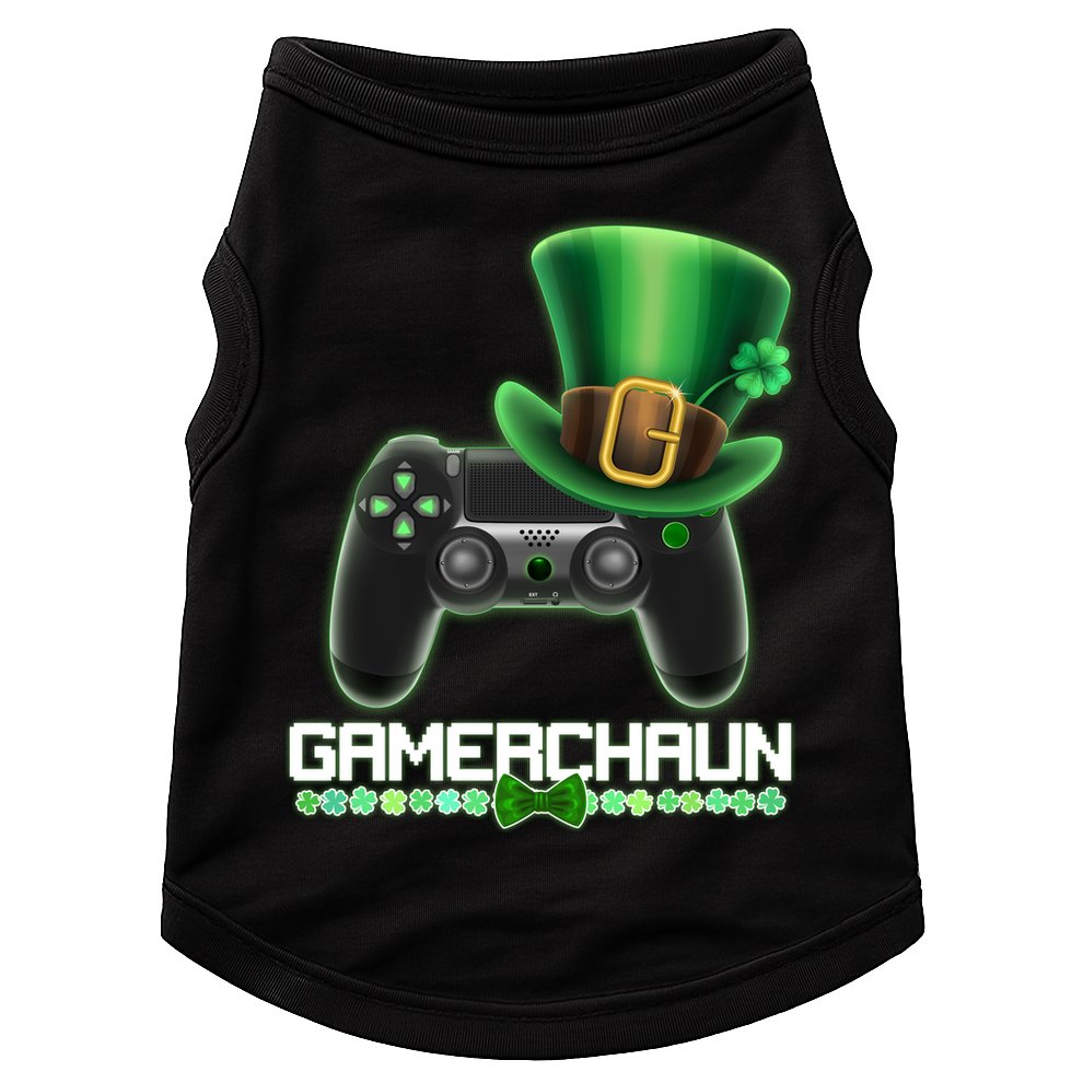 Cool St Patrick's Day Gamerchaun Game Controller Leprechaun Doggie Tank