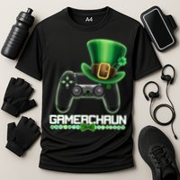 Cool St Patrick's Day Gamerchaun Game Controller Leprechaun Performance Shirt