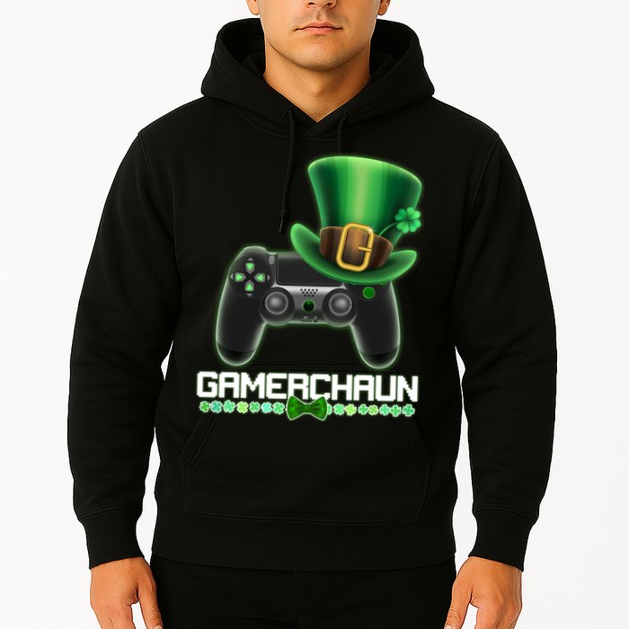 Cool St Patrick's Day Gamerchaun Game Controller Leprechaun Hoodie