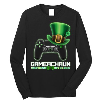 Cool St Patrick's Day Gamerchaun Game Controller Leprechaun Long Sleeve Shirt