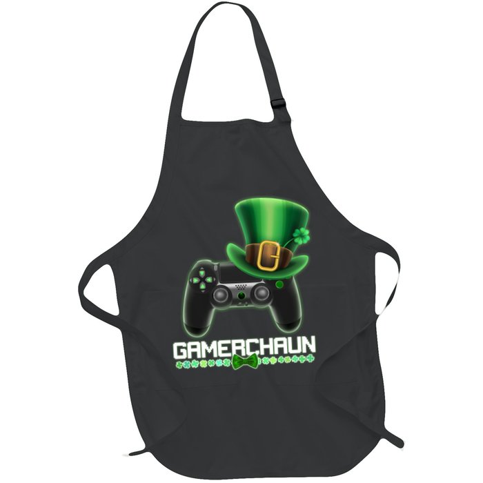 Cool St Patrick's Day Gamerchaun Game Controller Leprechaun Apron