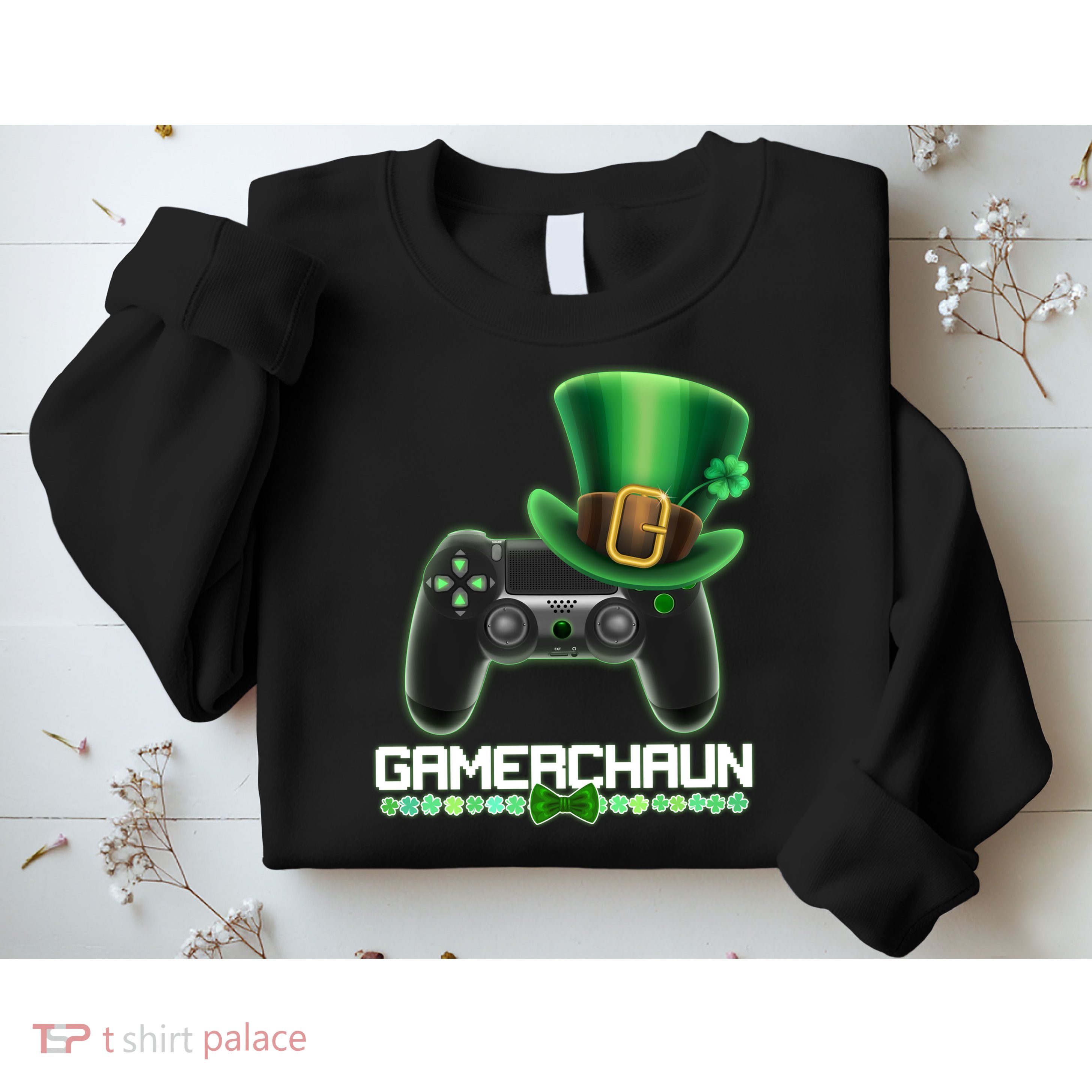 Cool St Patrick's Day Gamerchaun Game Controller Leprechaun Sweatshirt