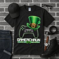 Cool St Patrick's Day Gamerchaun Game Controller Leprechaun Tall T-Shirt
