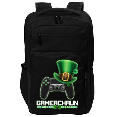 Cool St Patrick's Day Gamerchaun Game Controller Leprechaun Impact Tech Backpack