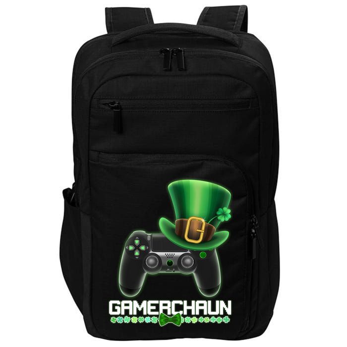 Cool St Patrick's Day Gamerchaun Game Controller Leprechaun Impact Tech Backpack