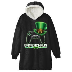 Cool St Patrick's Day Gamerchaun Game Controller Leprechaun Hooded Wearable Blanket