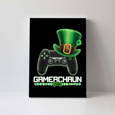 Cool St Patrick's Day Gamerchaun Game Controller Leprechaun Canvas