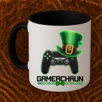 Cool St Patrick's Day Gamerchaun Game Controller Leprechaun Mug