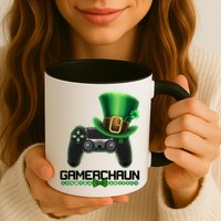 Cool St Patrick's Day Gamerchaun Game Controller Leprechaun Mug