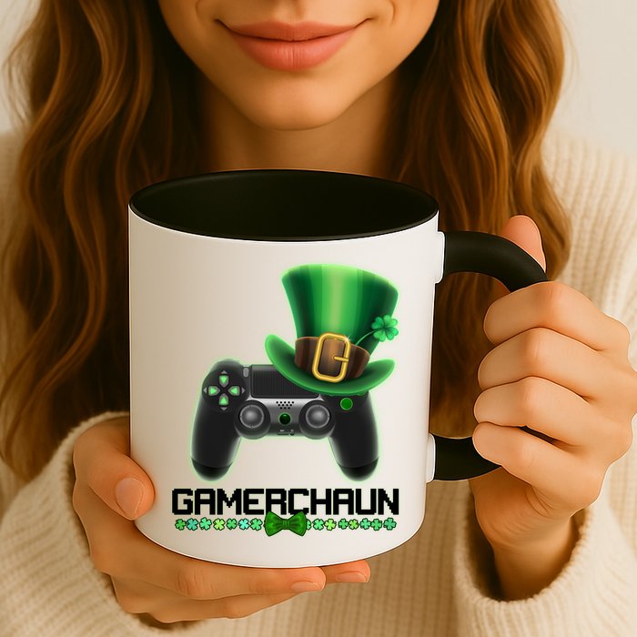 Cool St Patrick's Day Gamerchaun Game Controller Leprechaun Mug