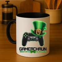 Cool St Patrick's Day Gamerchaun Game Controller Leprechaun Mug