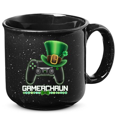 Cool St Patrick's Day Gamerchaun Game Controller Leprechaun 15oz Campfire Ceramic Mug