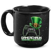 Cool St Patrick's Day Gamerchaun Game Controller Leprechaun 15oz Campfire Ceramic Mug