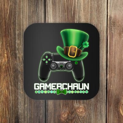 Cool St Patrick's Day Gamerchaun Game Controller Leprechaun Coaster