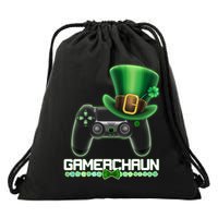 Cool St Patrick's Day Gamerchaun Game Controller Leprechaun Drawstring Bag