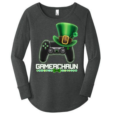 Cool St Patrick's Day Gamerchaun Game Controller Leprechaun Women's Perfect Tri Tunic Long Sleeve Shirt