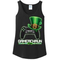 Cool St Patrick's Day Gamerchaun Game Controller Leprechaun Ladies Essential Tank