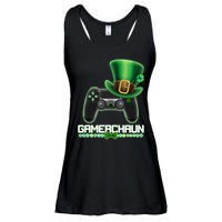 Cool St Patrick's Day Gamerchaun Game Controller Leprechaun Ladies Essential Flowy Tank