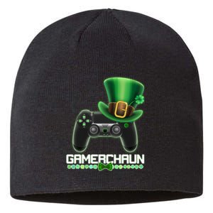 Cool St Patrick's Day Gamerchaun Game Controller Leprechaun Sustainable Beanie