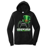 Cool St Patrick's Day Gamerchaun Game Controller Leprechaun Women's Pullover Hoodie