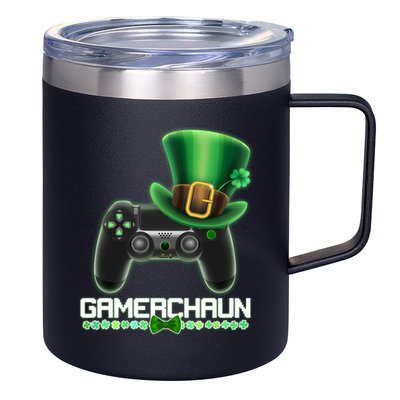 Cool St Patrick's Day Gamerchaun Game Controller Leprechaun 12oz Stainless Steel Coffee Mug