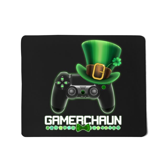 Cool St Patrick's Day Gamerchaun Game Controller Leprechaun Mousepad