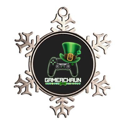 Cool St Patrick's Day Gamerchaun Game Controller Leprechaun Metallic Star Ornament