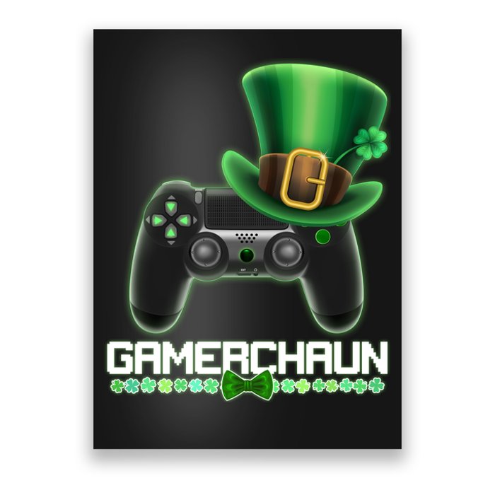 Cool St Patrick's Day Gamerchaun Game Controller Leprechaun Poster