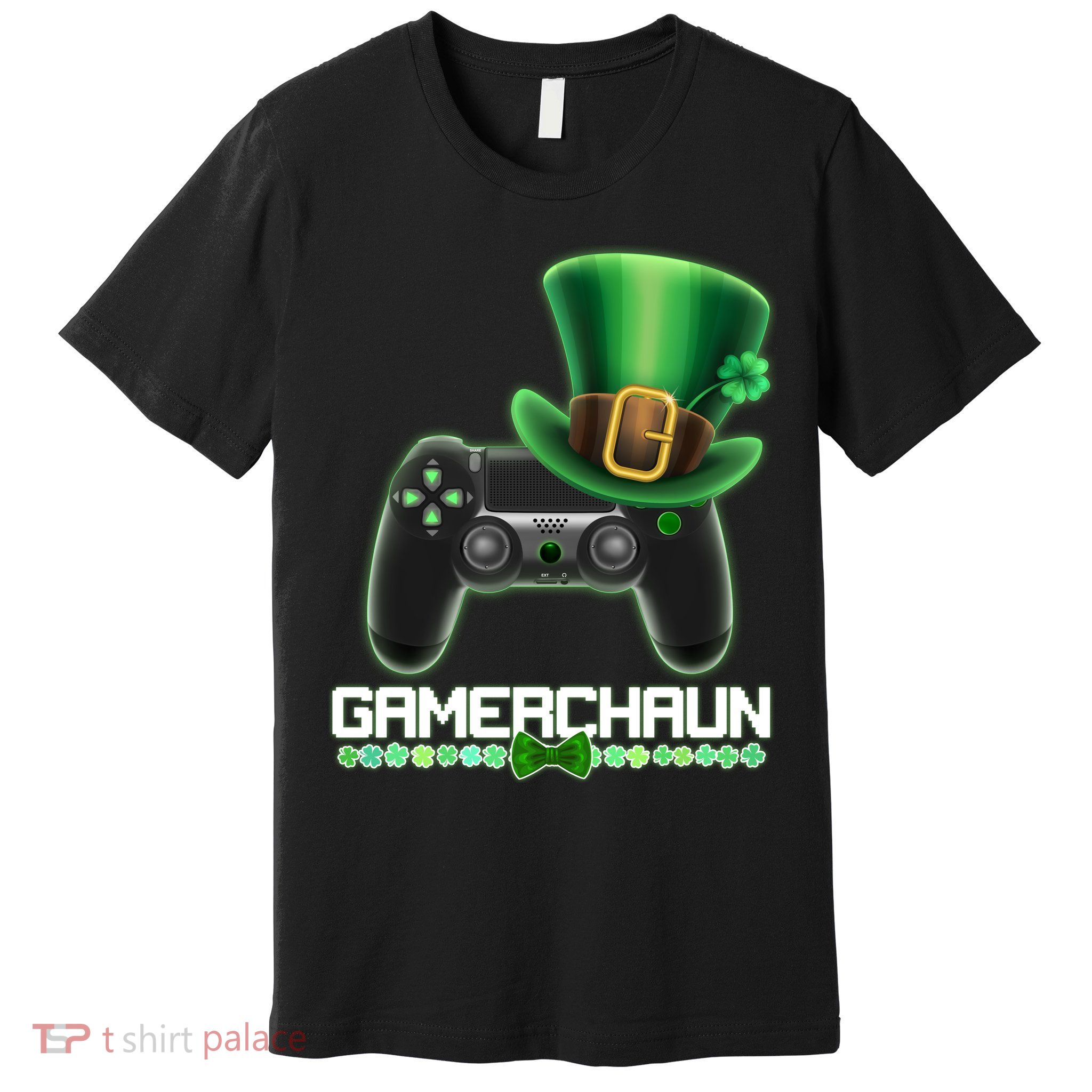 Cool St Patrick's Day Gamerchaun Game Controller Leprechaun Premium T-Shirt