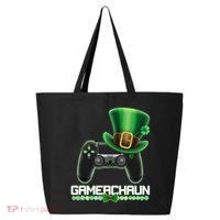 Cool St Patrick's Day Gamerchaun Game Controller Leprechaun 25L Jumbo Tote