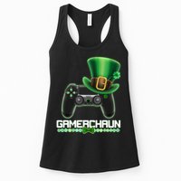 Cool St Patrick's Day Gamerchaun Game Controller Leprechaun Womens Tank Top