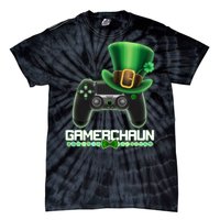 Cool St Patrick's Day Gamerchaun Game Controller Leprechaun Tie-Dye T-Shirt