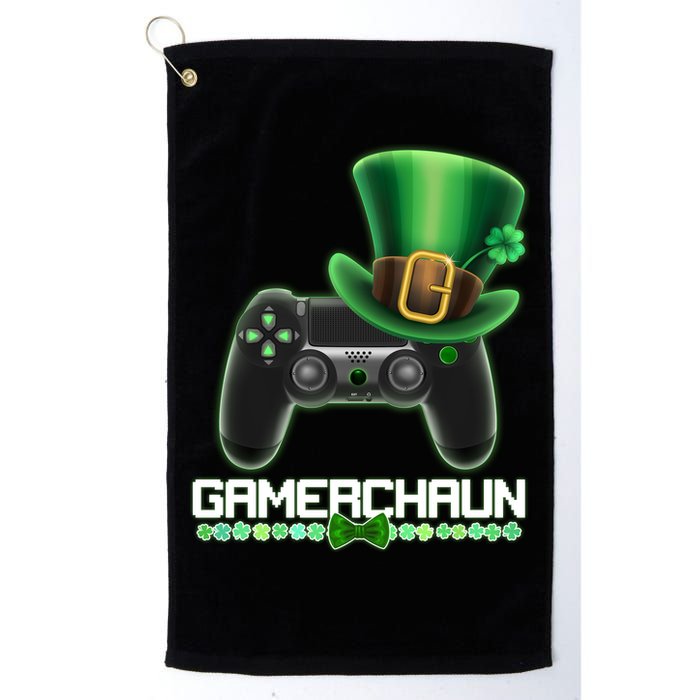 Cool St Patrick's Day Gamerchaun Game Controller Leprechaun Golf Towel