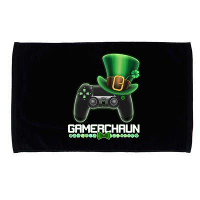 Cool St Patrick's Day Gamerchaun Game Controller Leprechaun Microfiber Hand Towel